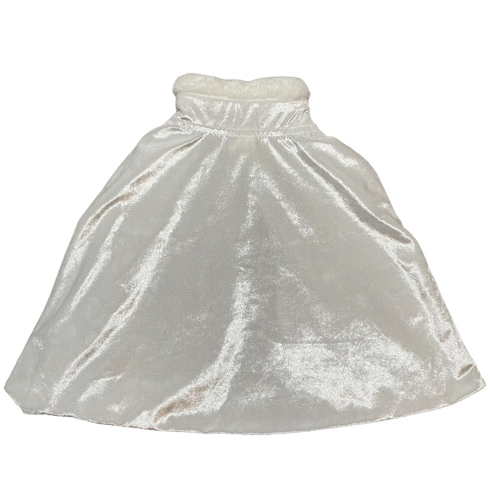 Disney White Velvet Cape Size 5 6 - Picture 3 of 6